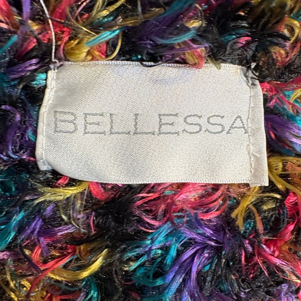 Cozy Multicolor Faux-Fur Cowl Neck Sweater - Picture 4 of 4